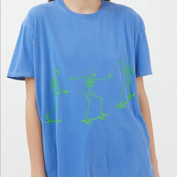 Urban Outfitters Tops - urban outfitters skateboard skeletons tee